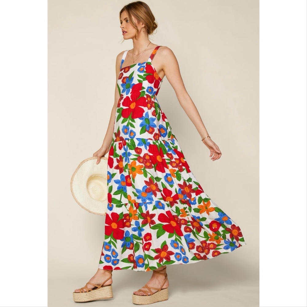 Skies Are Blue Floral Maxi Dress